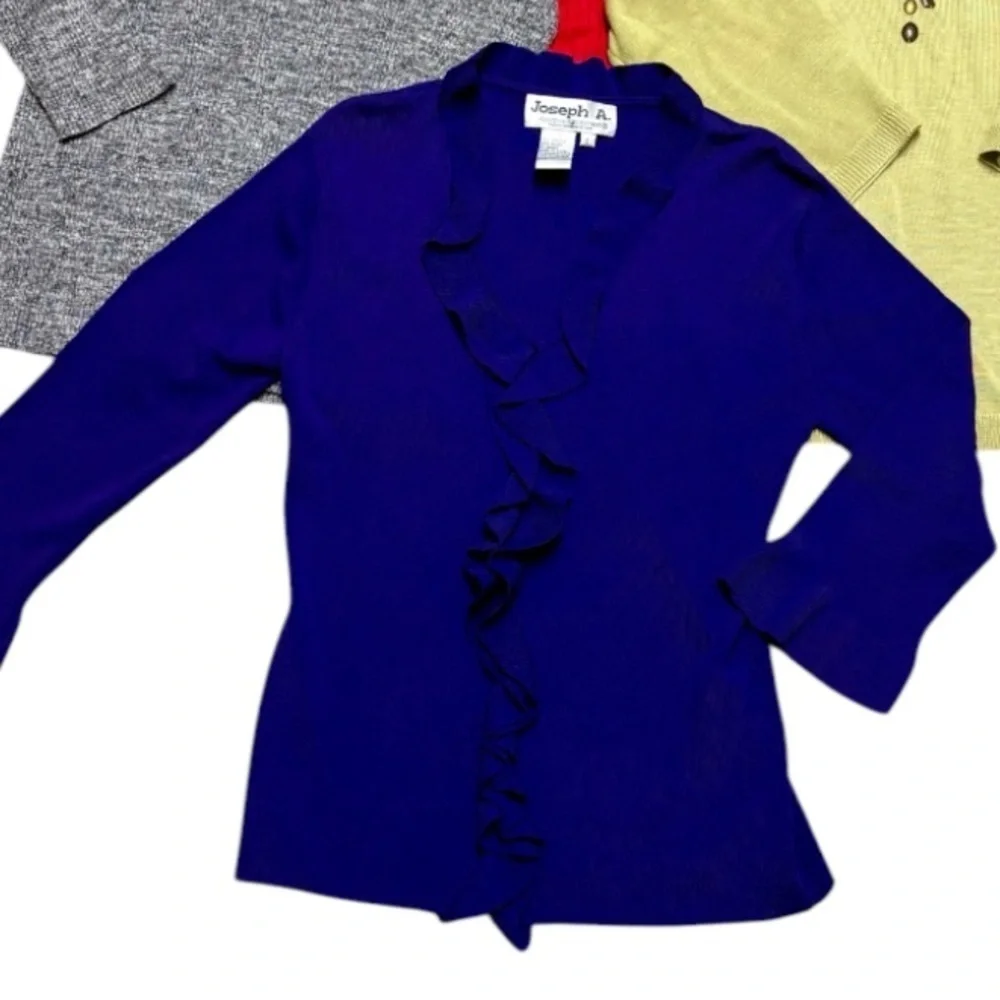 M🌺NEW‼️VINTAGE LOT/BUNDLE/MULTIPLES (4)ASST. DESIGNER TOPS•SWEATERS& BLOUSE NWOT - Picture 2 of 12